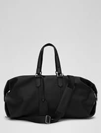 Reiss Hines Leather Weekend Holdall Black