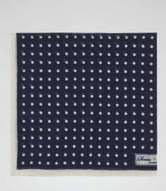 Reiss Winehouse Polka Dot Pocket Square Navy