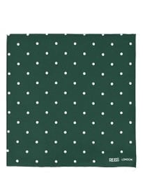 Reiss Garbo Polka Dot Pocket Square Emerald