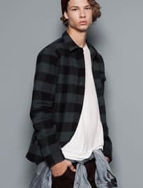 Pull & Bear Large Check Quilted Overshirt