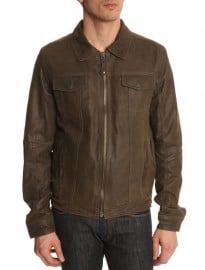 Schott Nyc Faded Brown Leather Jacket