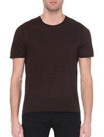 The Kooples Striped Crew Neck Cotton T-shirt