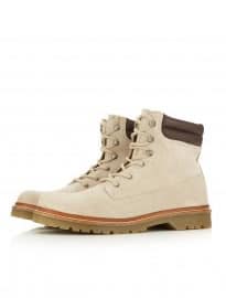 Topman Beige Suede Heavy Cleated Boots