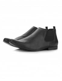 Topman Black Low Chelsea Boots