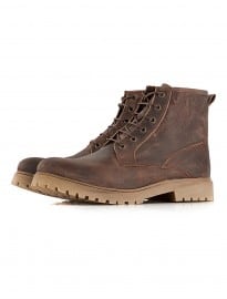 Topman Brown Leather Lace Up Boots