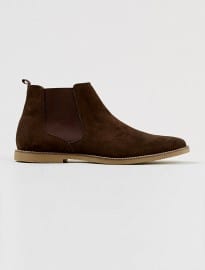 Topman Trigger Chelsea Brown Suedette Chelsea Boots