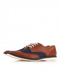 Topman House Of Hounds Tan And Navy Brogues