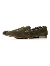 Topman Green Pony Hair Slippers