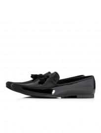Topman Black Patent Tassle Loafers