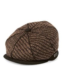 Dasmarca Ivan Tweed Baker Boy Cap - Chocolate