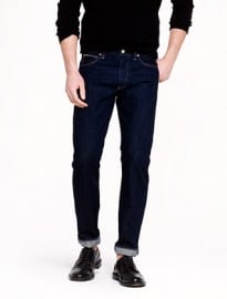 J. Crew 770 Selvedge Jean In Resin Crinkle Wash