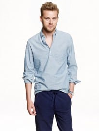 J. Crew Japanese Chambray Popover Shirt