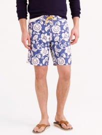 J. Crew 9 Board Short In Blue Hawaiian Floral