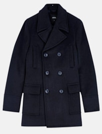 Burton Navy Wool Blend Peacoat