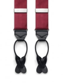 Adjustable Silk Braces In Wine