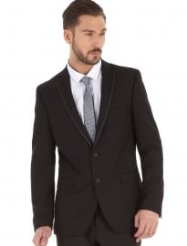 Burton 2 Piece Black Tipped Slim Fit Suit