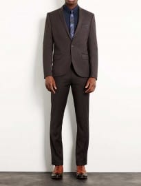 Topman Charcoal Skinny Suit
