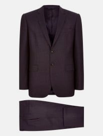 Topman Charlie Casely-hayford X Topman Navy Red Birdseye Suit