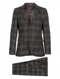 Topman Charcoal Grey Checked Suit