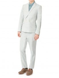 Topman Blue Flecked Skinny Suit