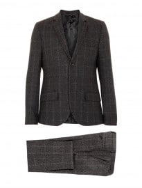 Topman Grey Checked Suit
