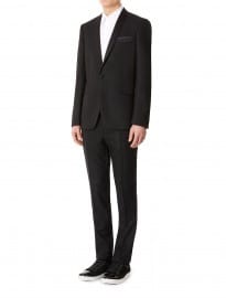 Topman Lux Black Waffle Suit