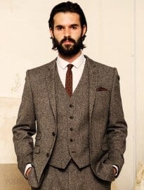 Burton Montague Burton Taupe Slim Fit Heritage Suit