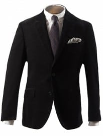 Black Baby Cord Slim Fit Jacket
