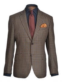 Navy & Brown Tattersall Check Jacket