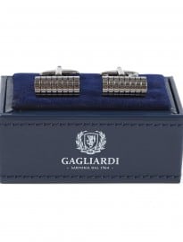 Grid Check Charcoal Grey Cufflinks