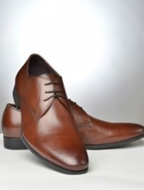 Brown Formal Leather Derby Shoes