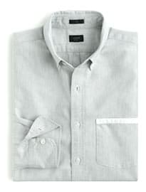 J. Crew Vintage Oxford Shirt With Tipped Pocket In Heather