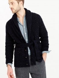 J. Crew Donegal Wool Belted Shawl Cardigan Sweater