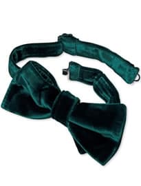 Handmade Green Velvet Ready Tied Bow Tie