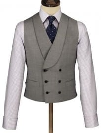 Silver Tailored Fit Luxury Waistcoat