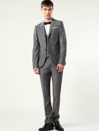 Topman Three Piece Best Grey Charlie Skinny Suit