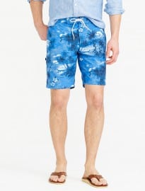 J. Crew 9 Board Short In Blue Palms