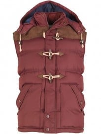 Fluid Mens Gilet Burgundy