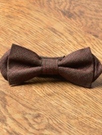 Charcoal & Burgundy Geometric Bow Tie