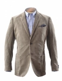 Washed Grey Cord Slim Fit Jacket