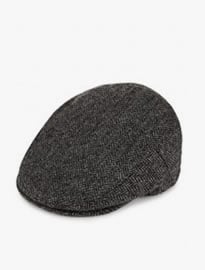 Blue Harbour Pure Wool Herringbone Thinsulate Flat Cap With Stormwear
