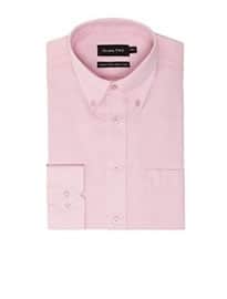 Double Two Long Sleeve Oxford Non Iron And Cotton Rich