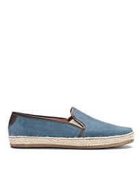 Fins Eddie Light Blue Suede Plain Espadrilles