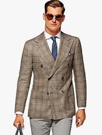 Suitsupply Madison Light Brown Check