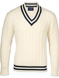 Cream Cricket Jumper