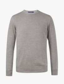 Silver Grey Merino Crew Neck Jumper