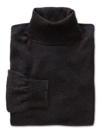 Charcoal Merino Roll Neck Jumper
