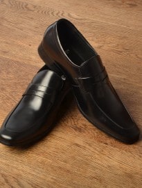 Black Leather Loafers