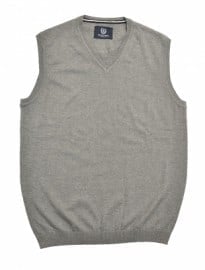 Mid Grey Melange Vee Neck Tank