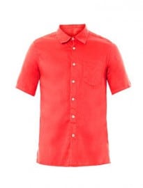 120% Lino Short-sleeved Linen Shirt 183820